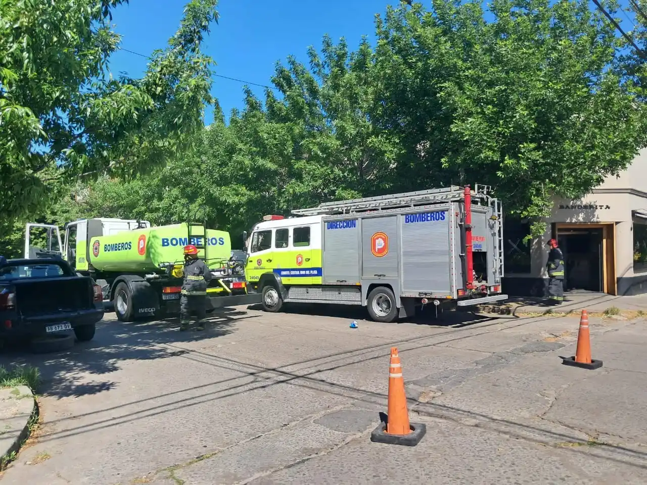 Incendio en una parrilla del centro