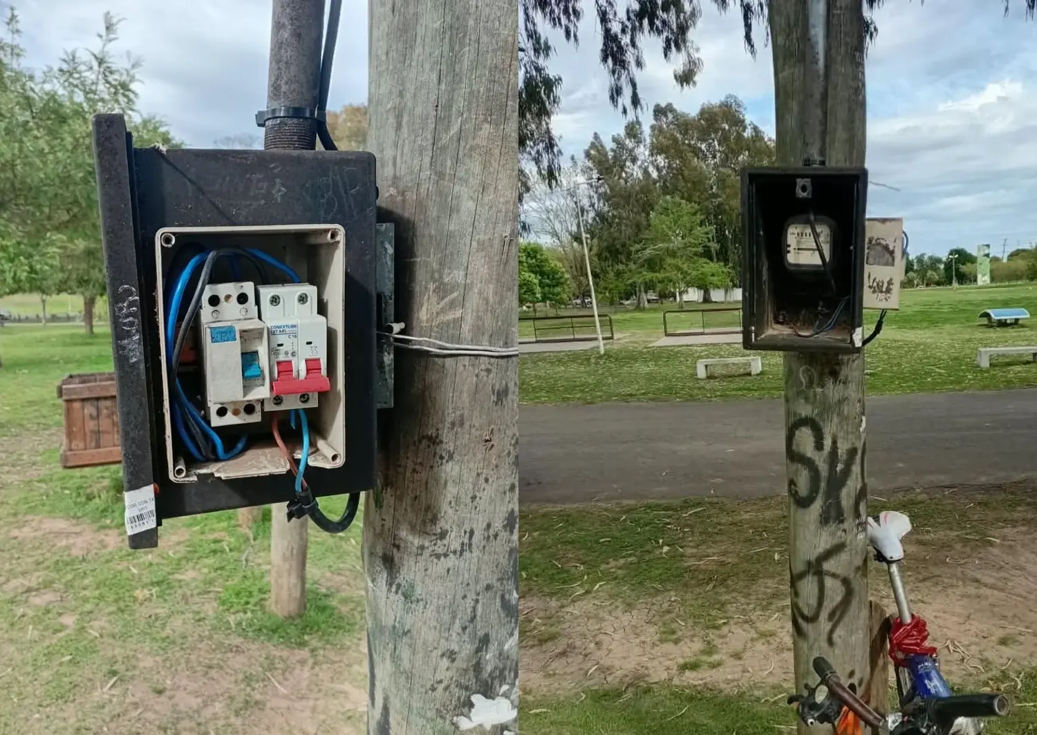 ¿Hay electricidad?: el reclamo de un vecino en el Paseo Público
