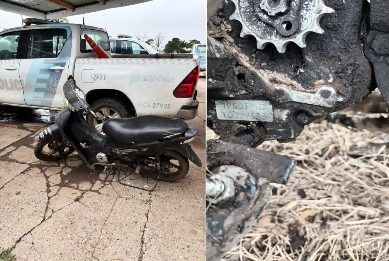 La moto tenía la numeración del motor adulterada.