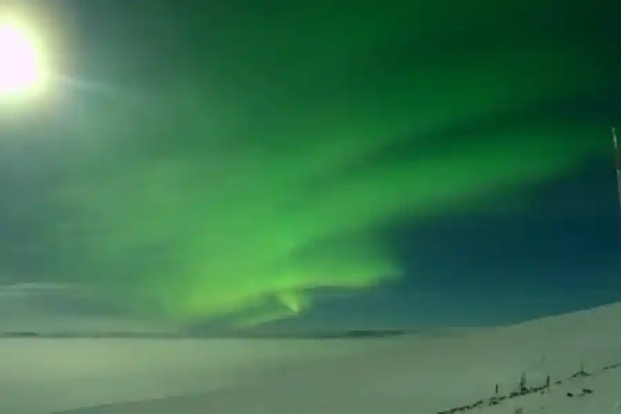 Así se ven las auroras australes desde la base Belgrano II, en la Antártida Argentina