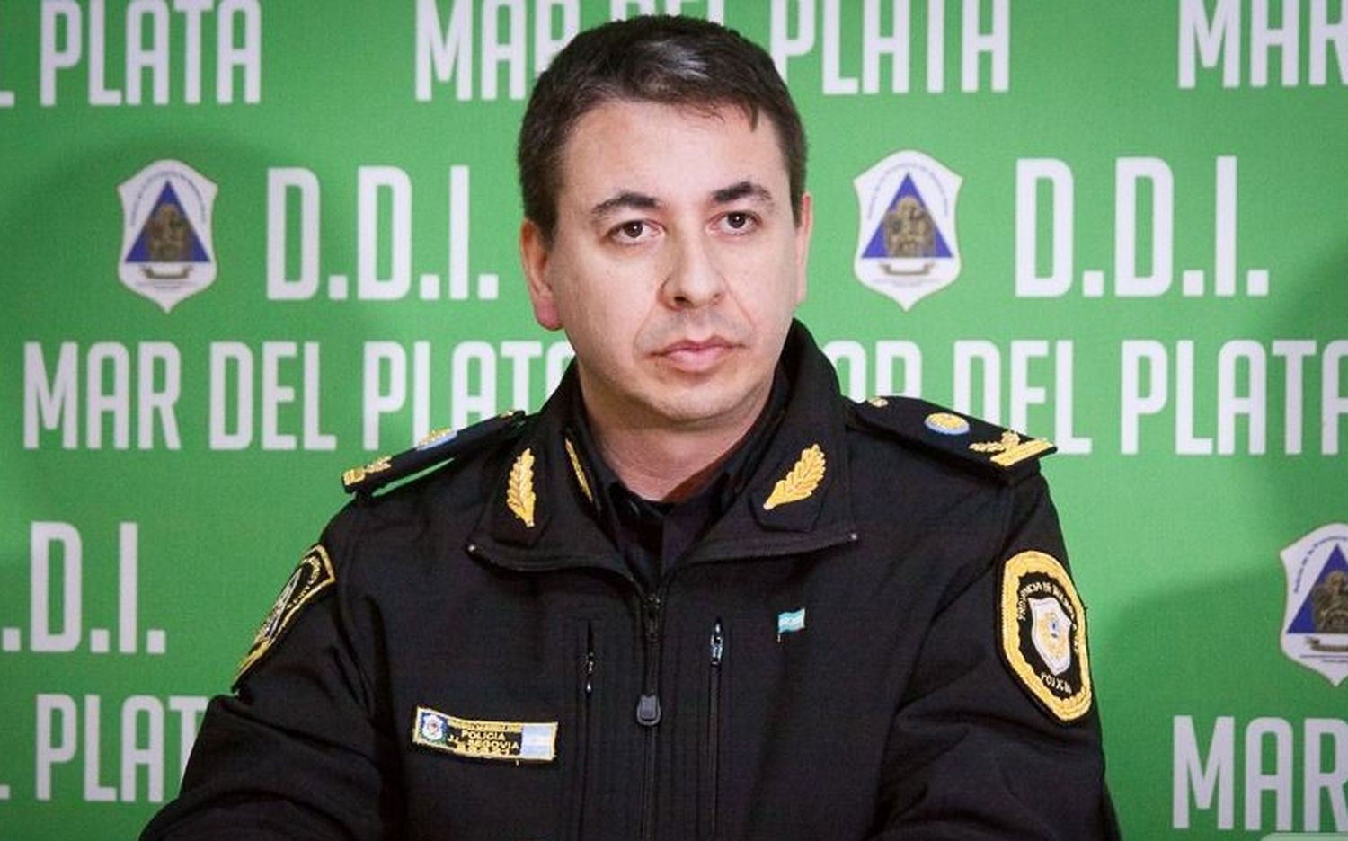 Detenido. Comisario mayor José Luis Segovia, jefe de la departamental de Mar del Plata, por varias causas que se le imputan.