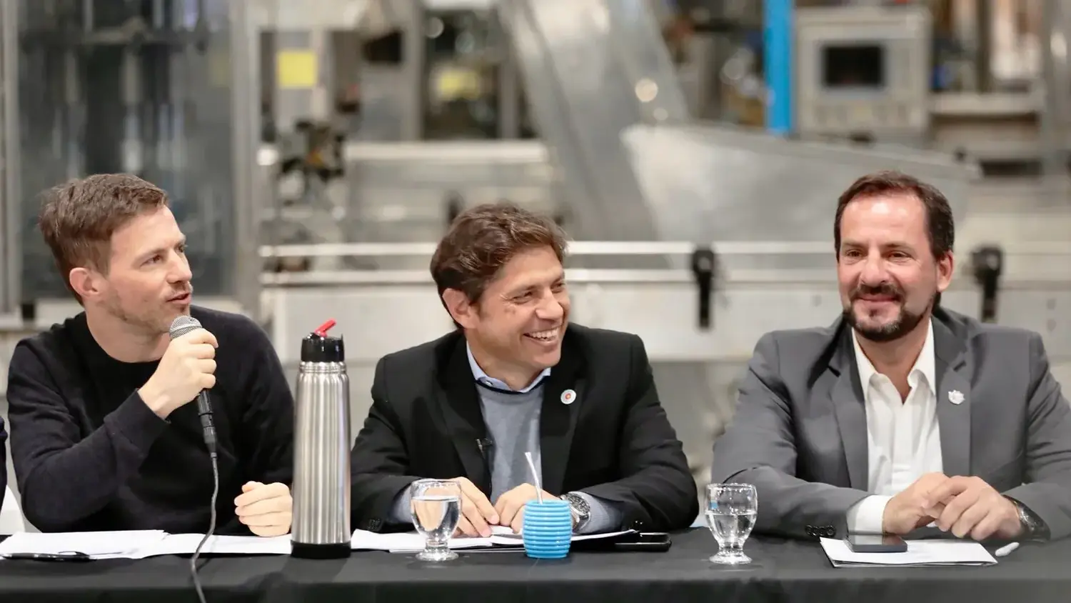 Augusto Costa, Axel Kicillof y Ariel Sujarchuk.