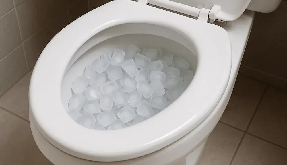 El truco para limpiar el inodoro con cubitos de hielo (Imagen ilustrativa generada con IA - Chat GPT).
