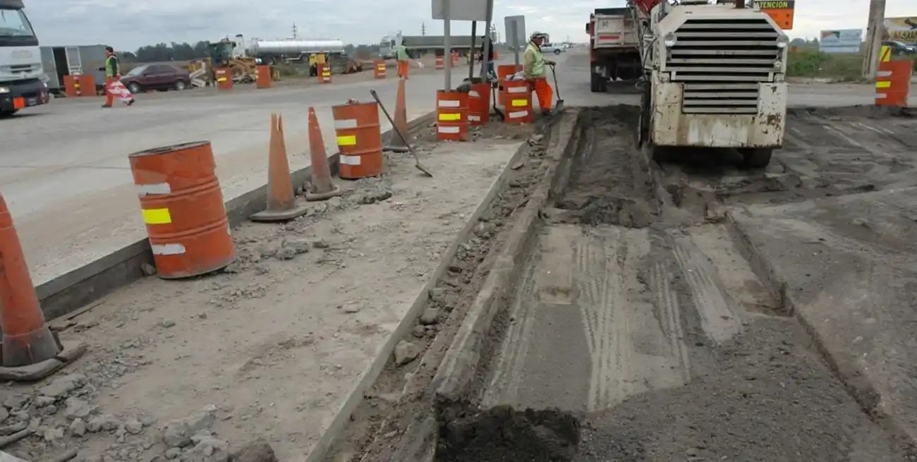 Imagen ilustrativa. Trabajos sobre la Ruta Nacional A012 y el cruce con Ruta Nacional 34. Crédito: Archivo