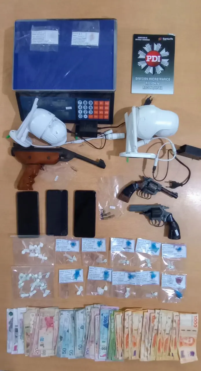 Elementos encontrados en el allanamiento