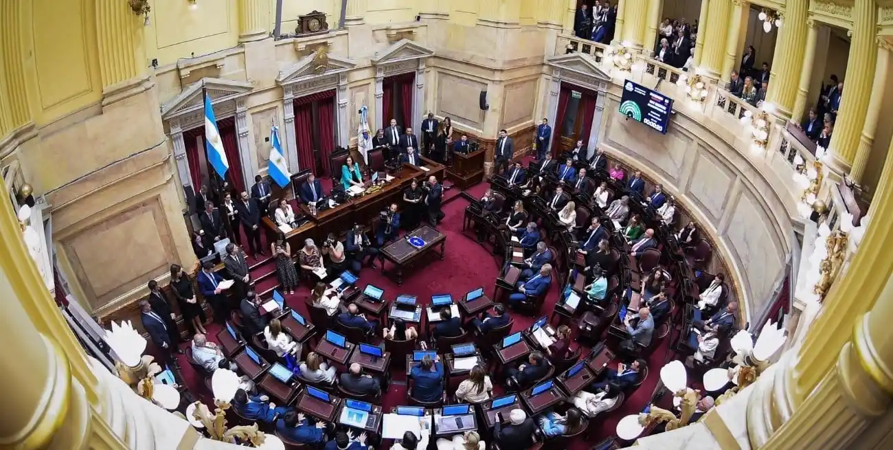 Juraron en el Senado 23 legisladores; la banca de Villaverde quedó en suspenso Crédito: HCSN.