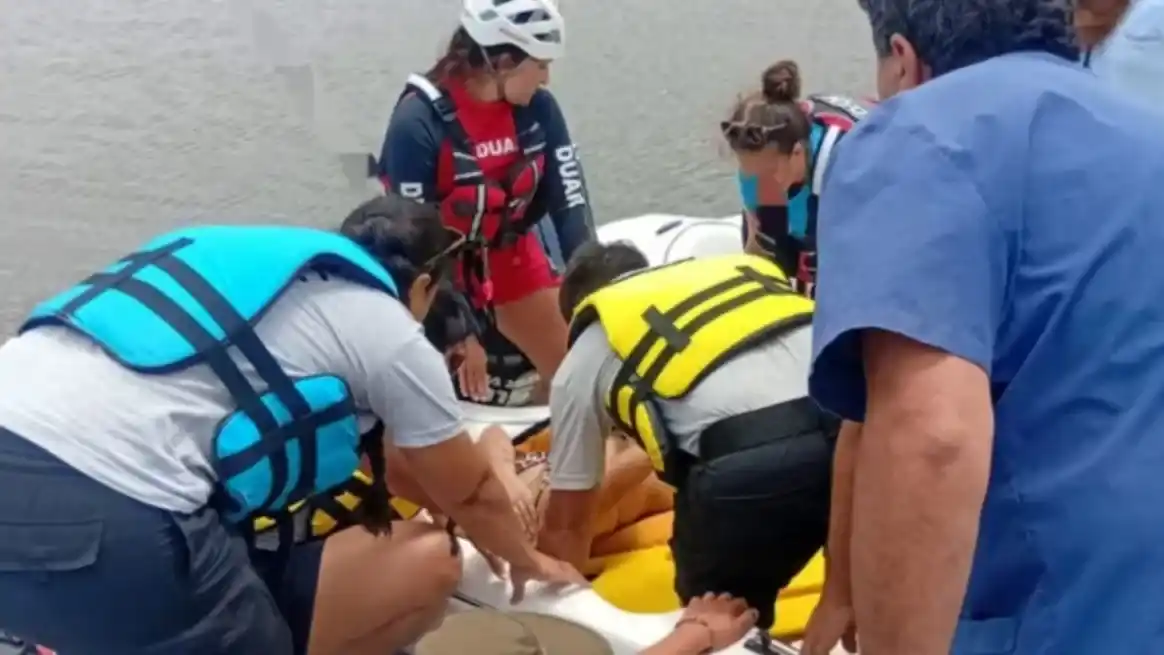 Una turista debió ser rescatada luego de sufrir un accidente