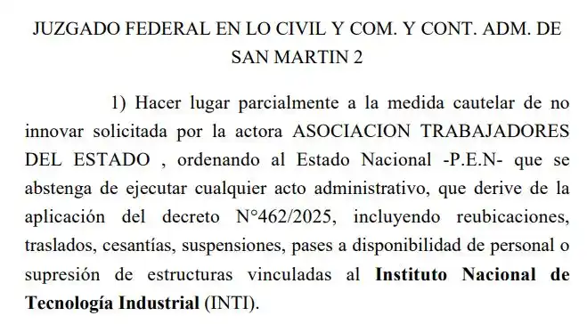 fallo inti