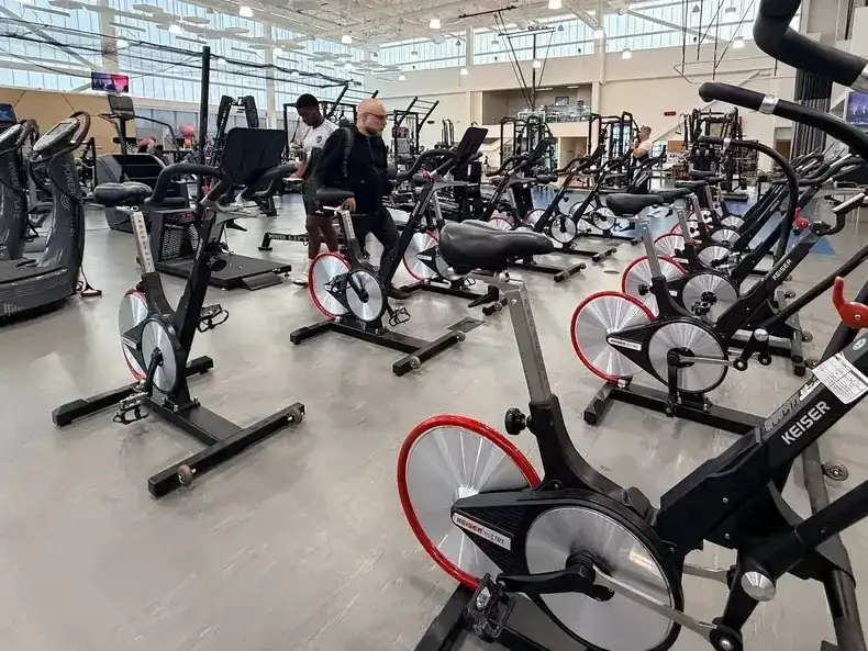 El gimnasio del centro de entrenamiento del Sporting Kansas City.