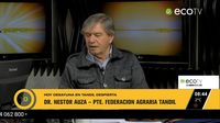 Néstor Auza y la filial de la Federación Agraria