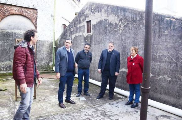 Francolini supervisó el inicio de los trabajos de recuperación del Teatro Auditorium