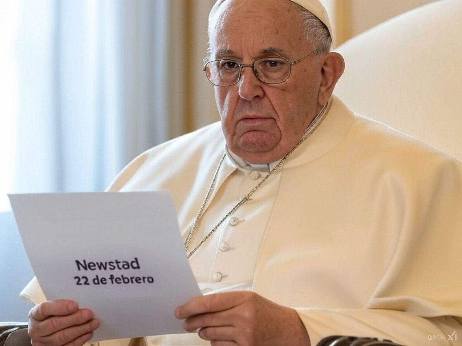 Santoral. Francisco, leyendo el Santoral del 22 de febrero.