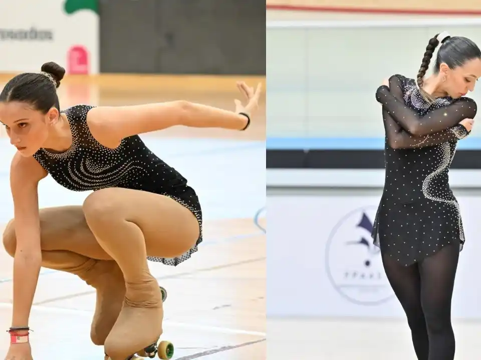 Dos chicas de El Ceibo debutan en la “A” de patín artístico