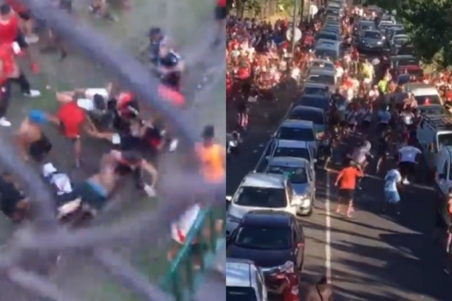 Los impactantes videos del enfrentamiento entre dos facciones de la barra de River