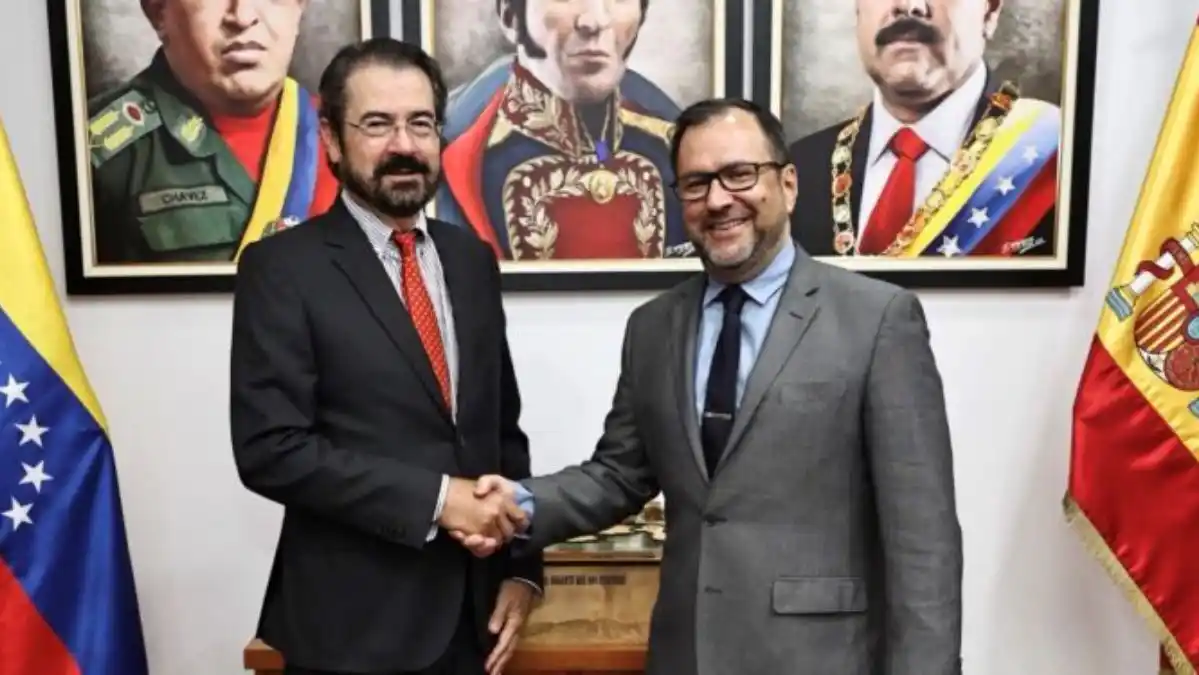 Embajador de España se reunió con canciller venezolano para «fortalecer el diálogo», y se coló el tema Rocío San Miguel