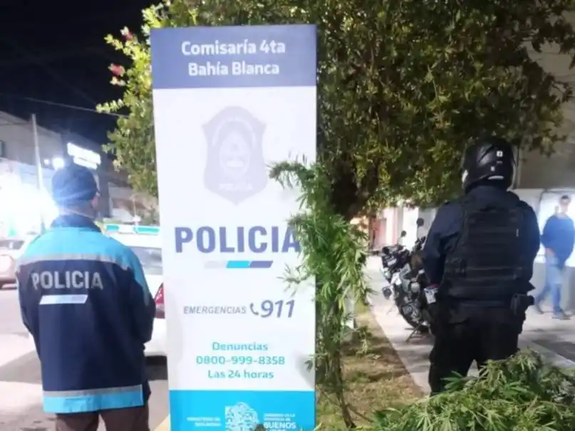 Los agentes secuestraron siete plantas de marihuana y cuatro frascos con cogollos.