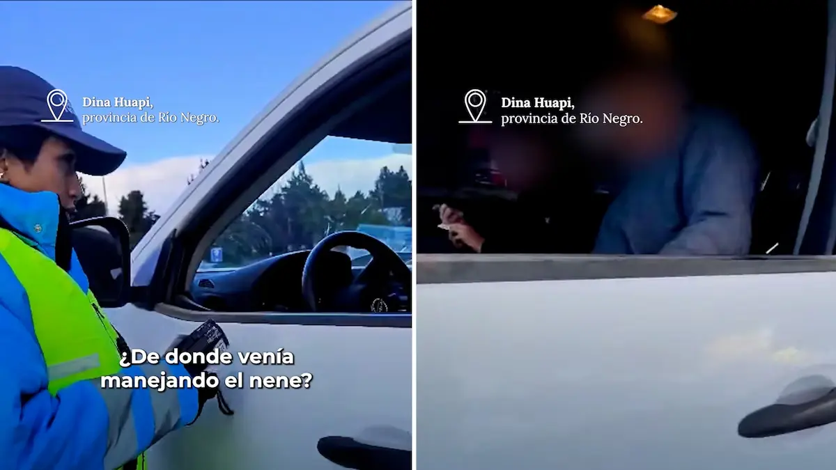 Le enseñaba a manejar a su hijo de 16 años en la Ruta 40 y le retuvieron la licencia