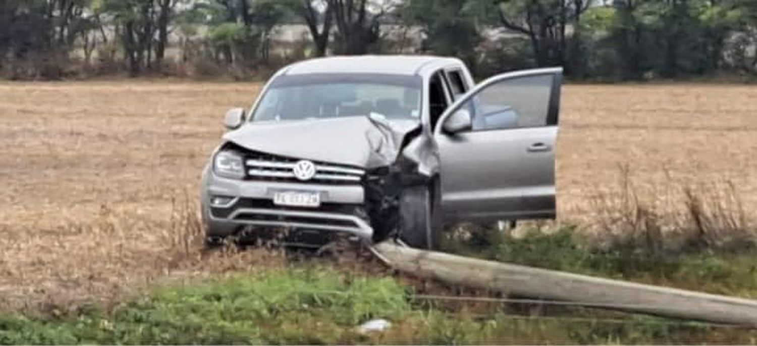 El fatal accidente ocurrió ayer en la ruta 13. (Gentileza: Asociación Bomberos Voluntarios de María Juana)