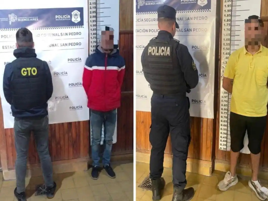 Los aprehendidos tienen multiples antecedentes en el ámbito delictivo.