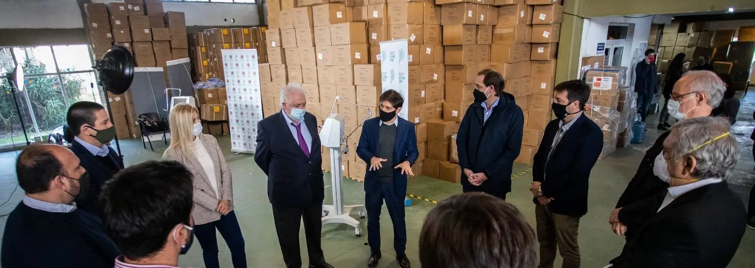 Rojas participó de un acto junto a Kicillof, donde le entregaron dos respiradores