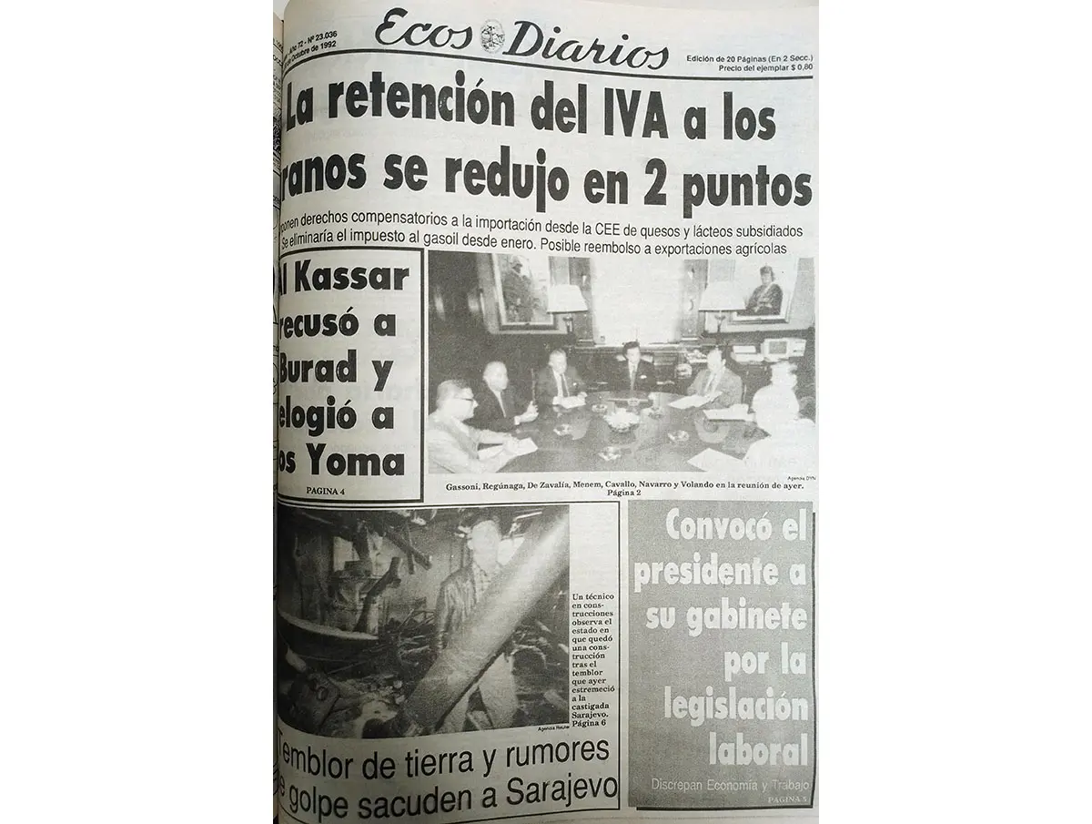 Martes 20 de octubre de 1992