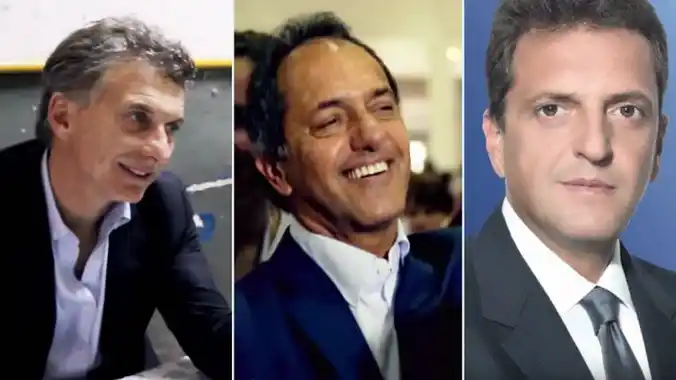 Macri, Massa y Scioli, cara a cara con empresarios