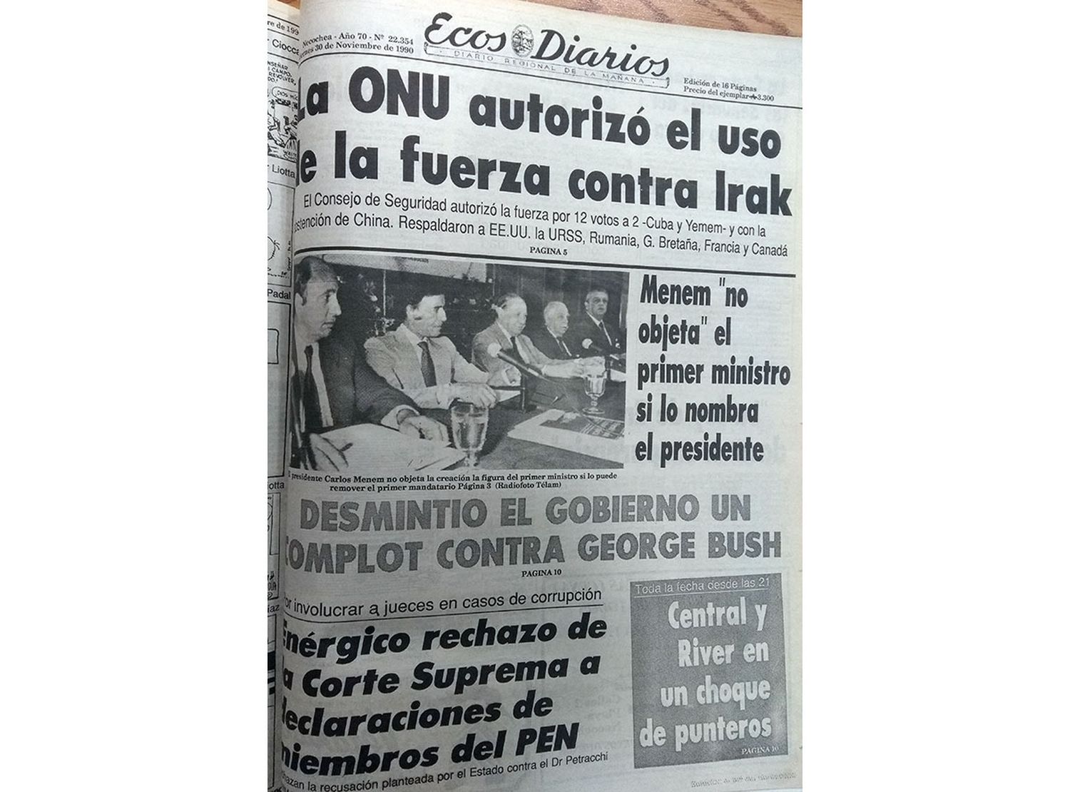 Jueves 29 de noviembre de 1990