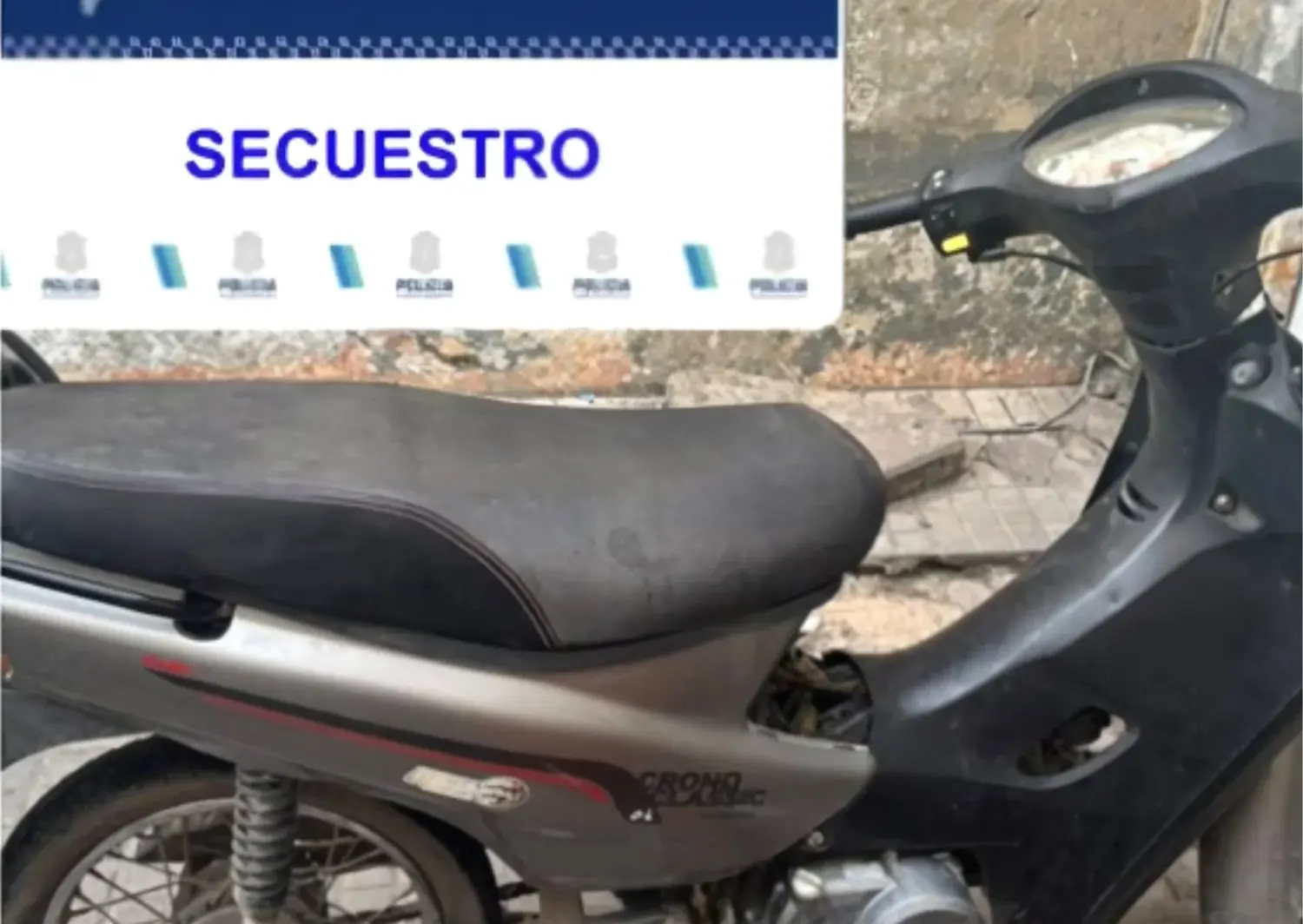 La motocicleta fue recuperada en avenida Néstor Kirchner y avenida España.