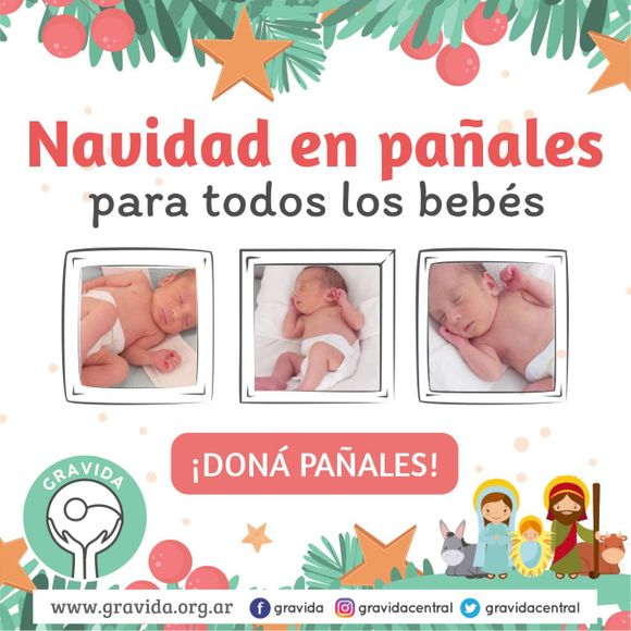 Grávida lanzó campaña solidaria de pañales para Navidad
