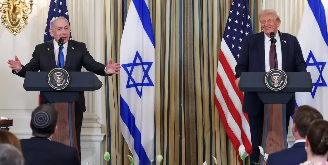 Donald Trump recibe este lunes a Benjamin Netanyahu en Florida. Crédito: REUTERS/Jonathan Ernst