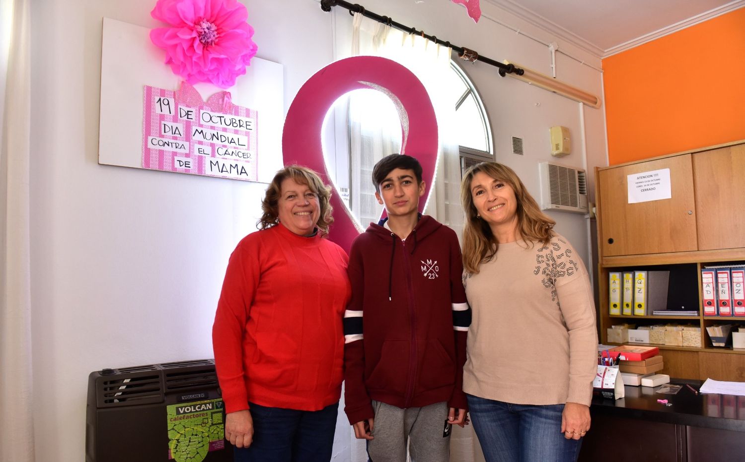 Francisco junto a la presidenta de Lalcec San Francisco, Catalina Borello y la colaboradora Carina Fenoglio. “Esta iniciativa nos hizo muy bien”, resaltaron desde la institución