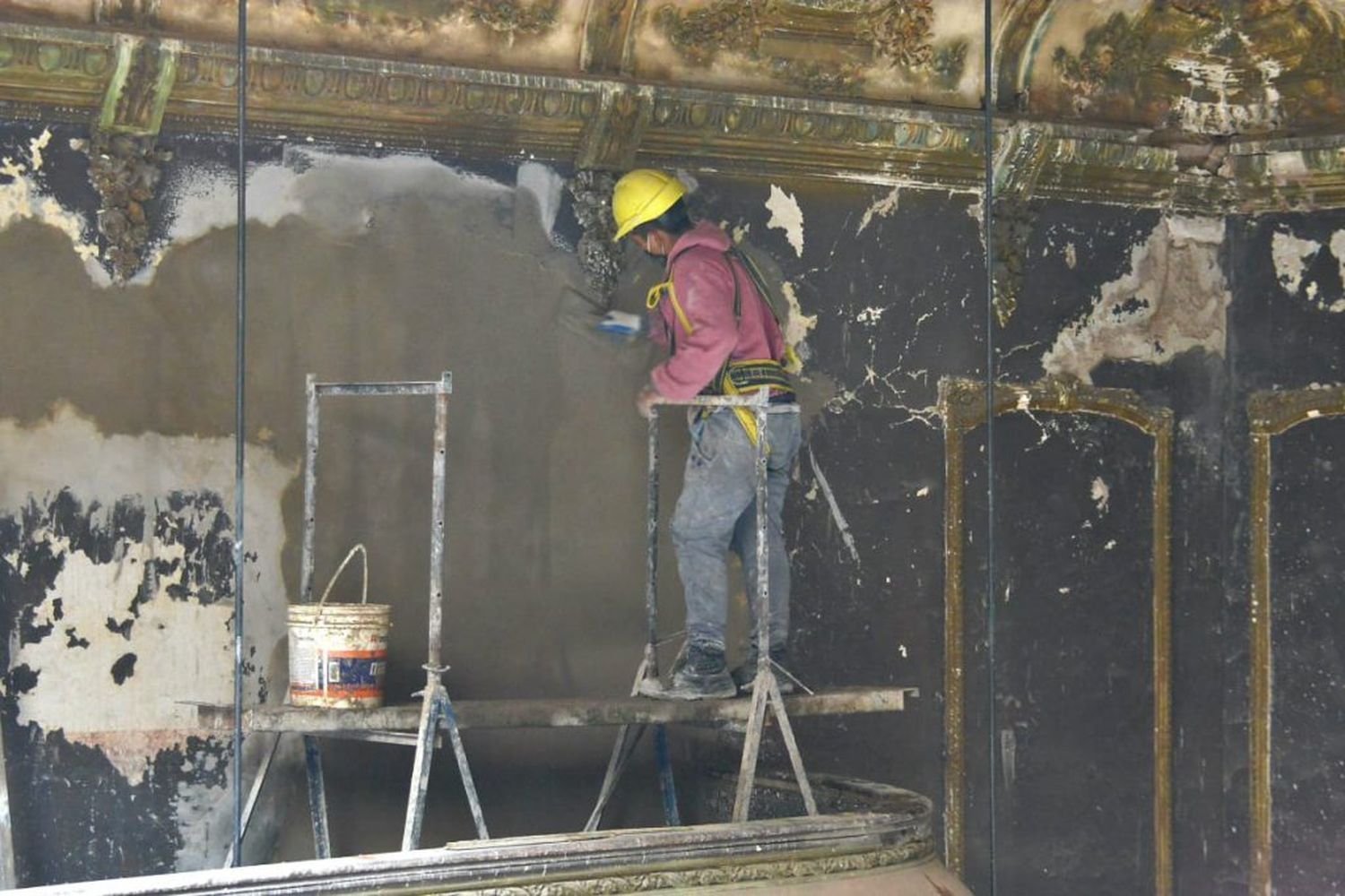 Avanzan los trabajos de la segunda etapa de la restauración del Teatro Cervantes