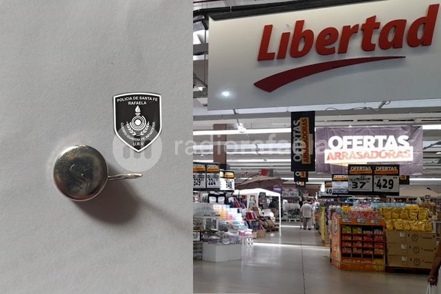 Por las cámaras del Hipermercado, la vieron metiendo productos en la mochila y entre la ropa