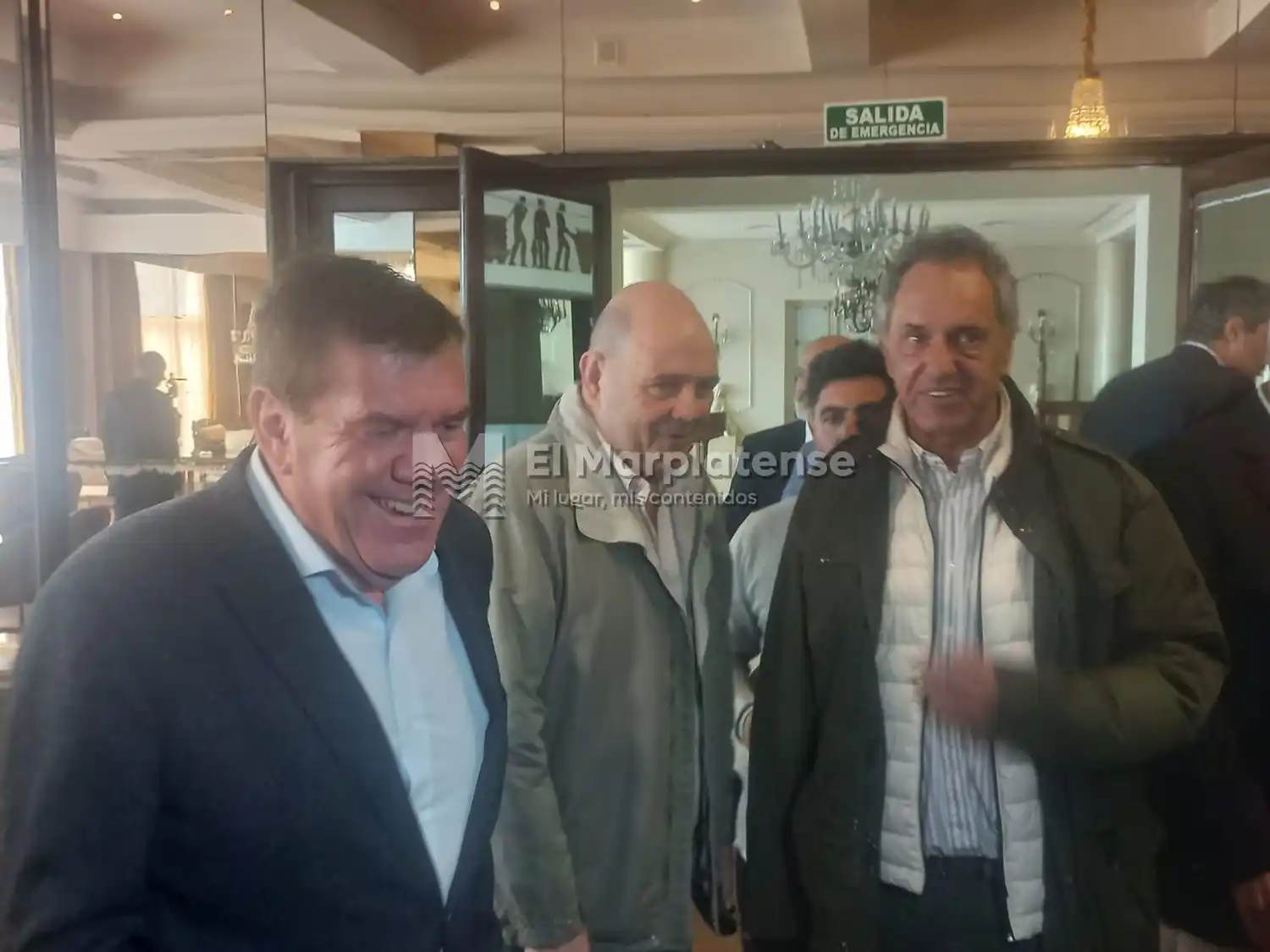 Guillermo Montenegro, Carlos Rottemberg y Daniel Scioli.