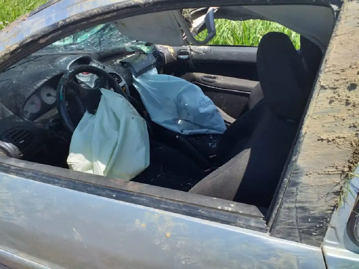 Impresionante accidente en la ruta 158 dejó heridos leves