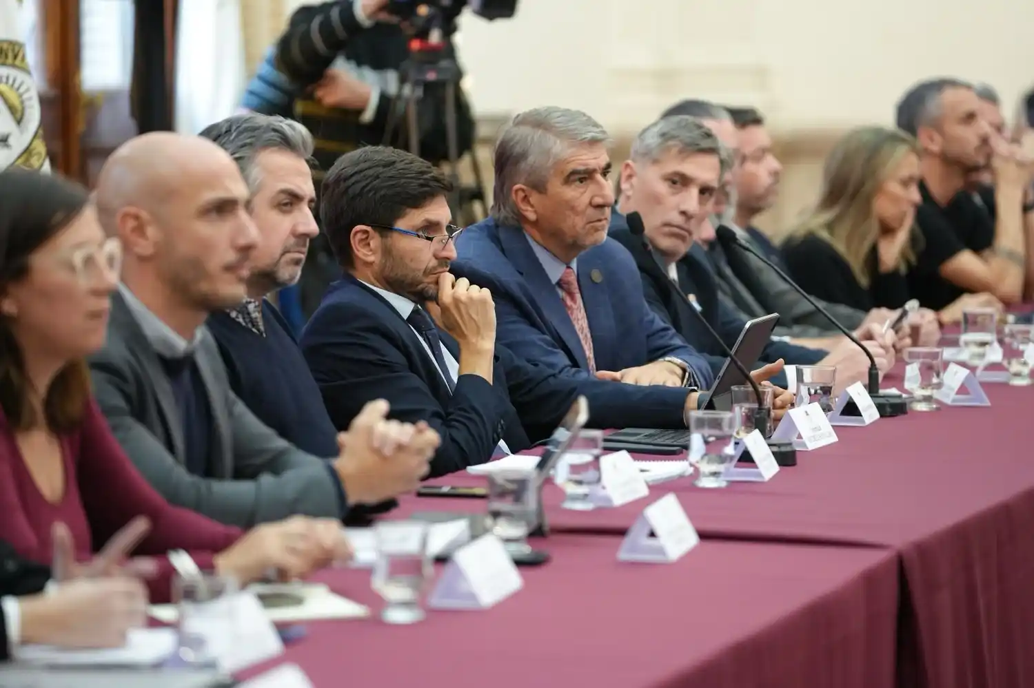 El gobernador encabezó un nuevo encuentro de la Junta Provincial de Seguridad, en Rosario. Foto: GSF