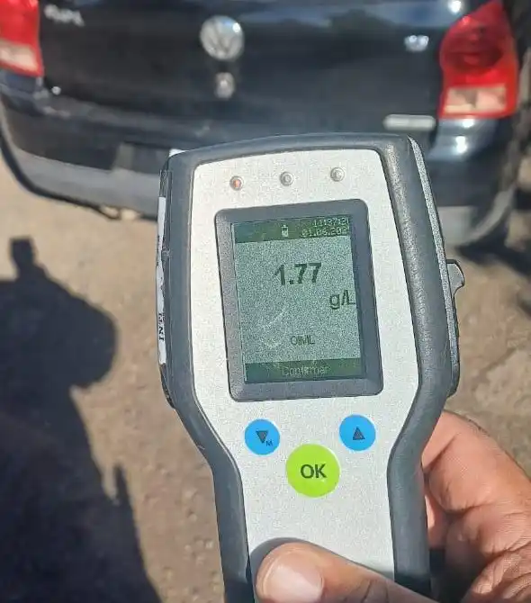 El control se realizó a las 11:35 horas del último sábado.