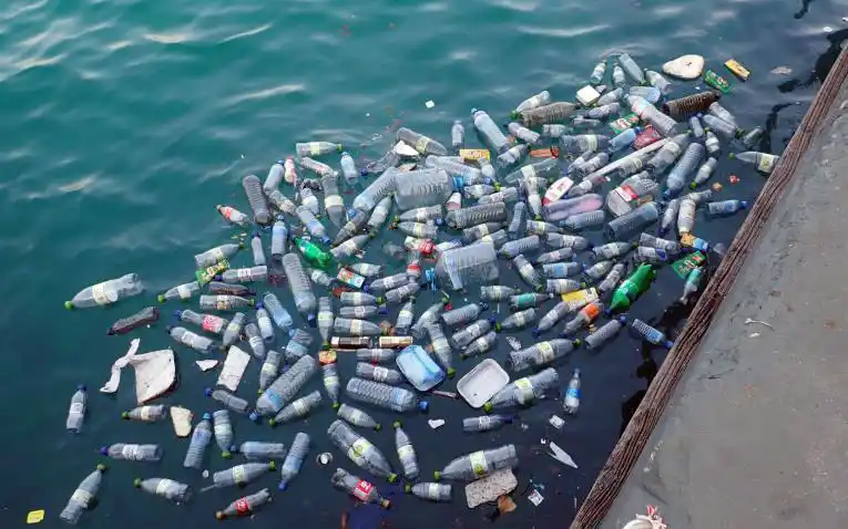 Contaminación. De plásticos en el agua