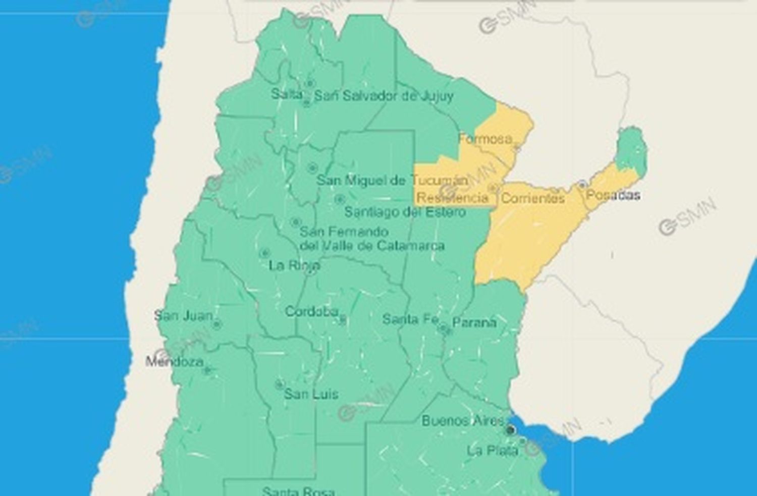 Varias localidades bajo alerta amarrilla por tormentas