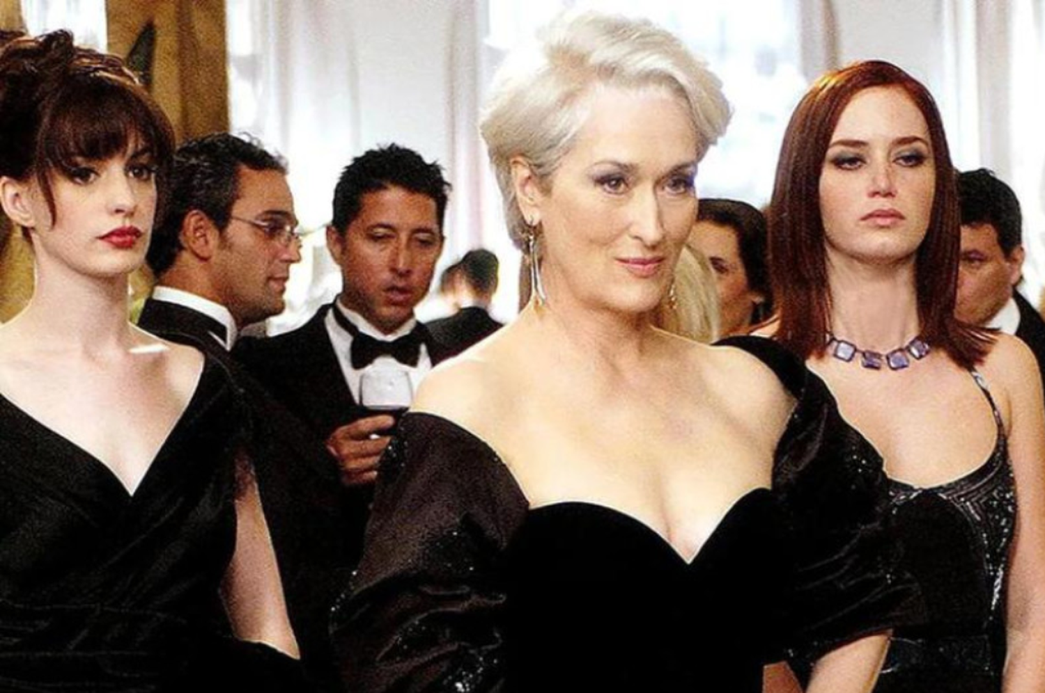 Anne Hathaway, Meryl Streep y Emily Blunt.