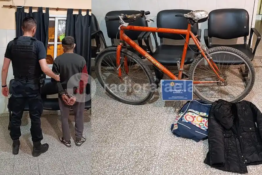 Sorprendieron a un joven intentando forzar una reja de un comercio para robar