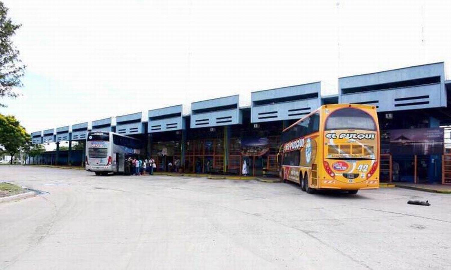 Desolador panorama en la terminal
de ómnibus: poca gente viaja