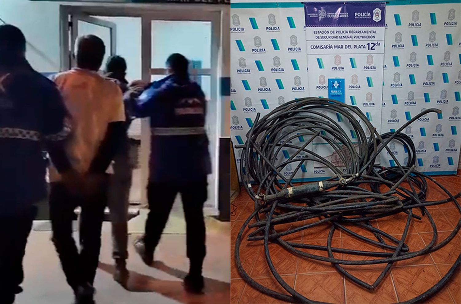 Detienen a tres hombres por el robo de cables subterráneos