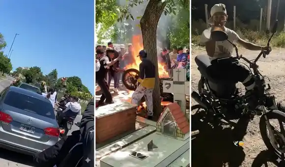 Incendiaron una moto sobre la tumba de un adolescente en un "funeral tumbero" en La Plata: ¿una moda que preocupa?