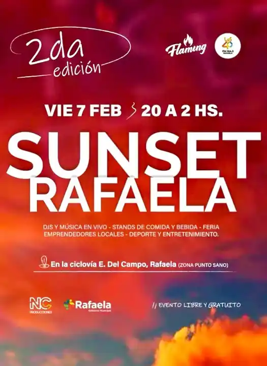 Tras postergarse por razones climáticas tiene nueva fecha el Sunset Rafaela