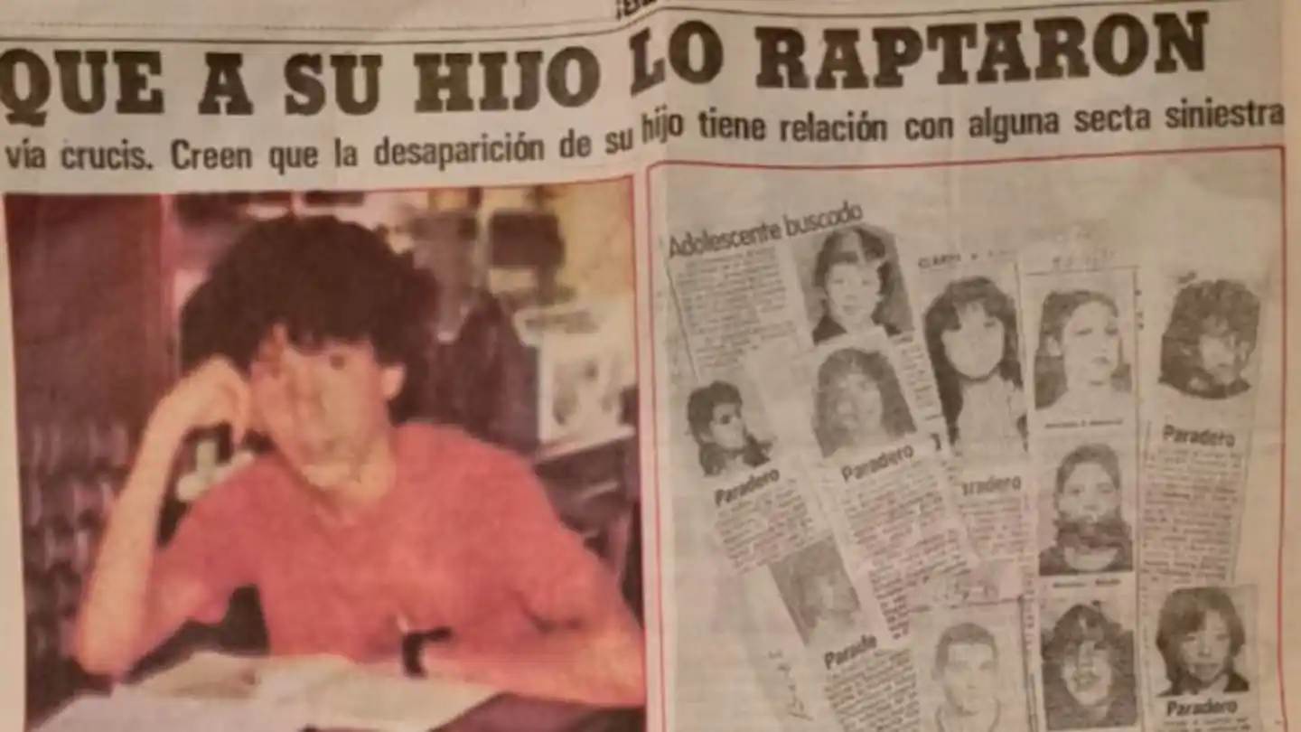 La publicación en una revista que informaba sobre la desaparición de Diego. (Foto: Gentileza Clarín)