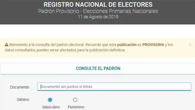Padrón provisorio nacional: Vence el plazo para hacer reclamos
