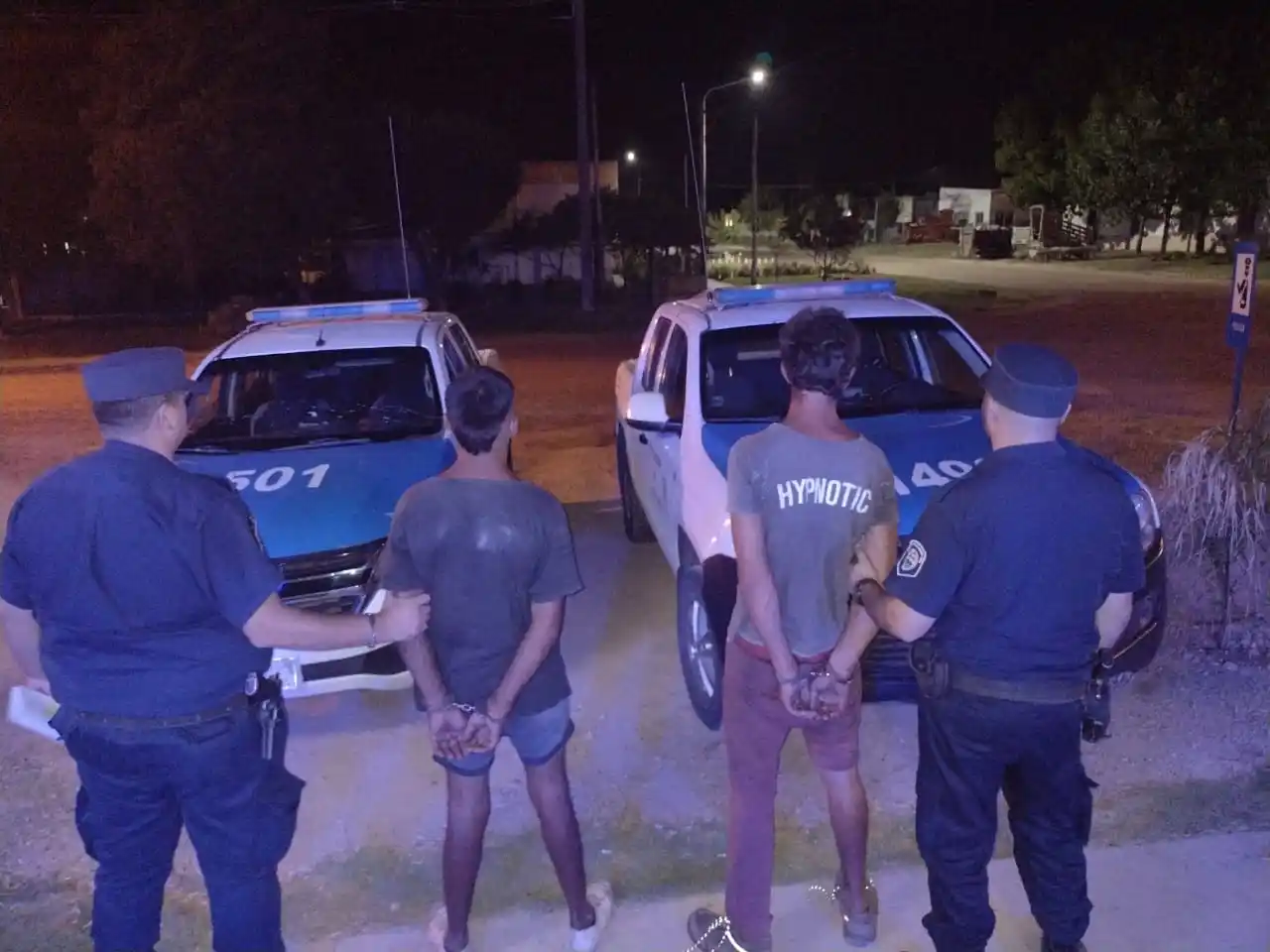 Detuvieron in fraganti a dos sujetos que se encontraban robando dentro de una vivienda