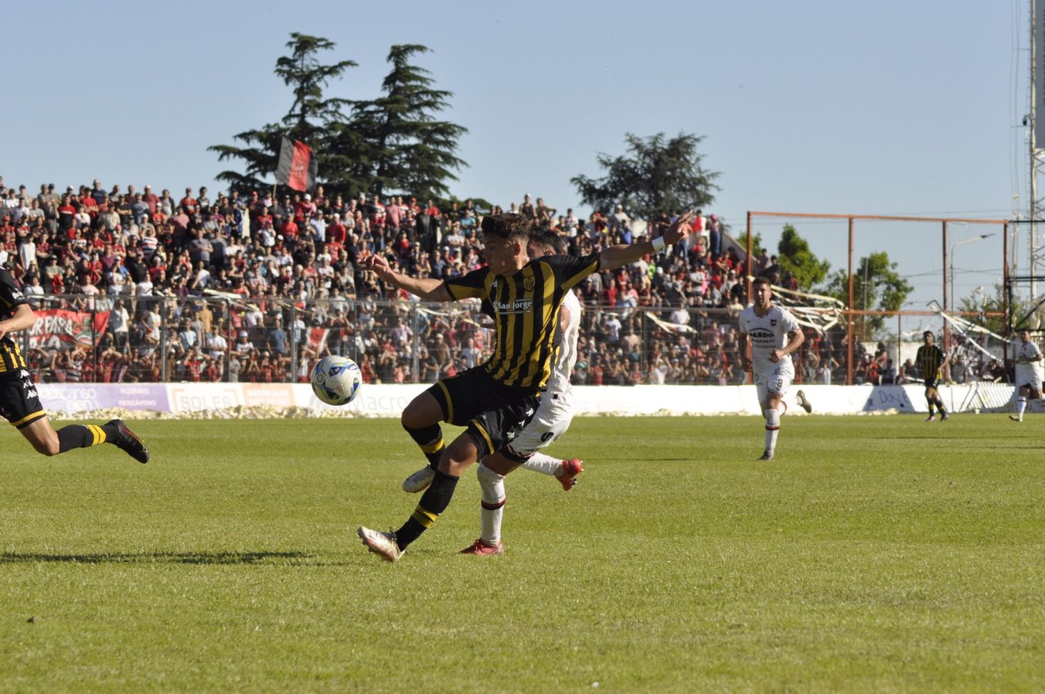 Vallejo, en el partido del 5 de noviembre pasado en Pergamino, en la despedida de Santamarina del Federal A 2023.