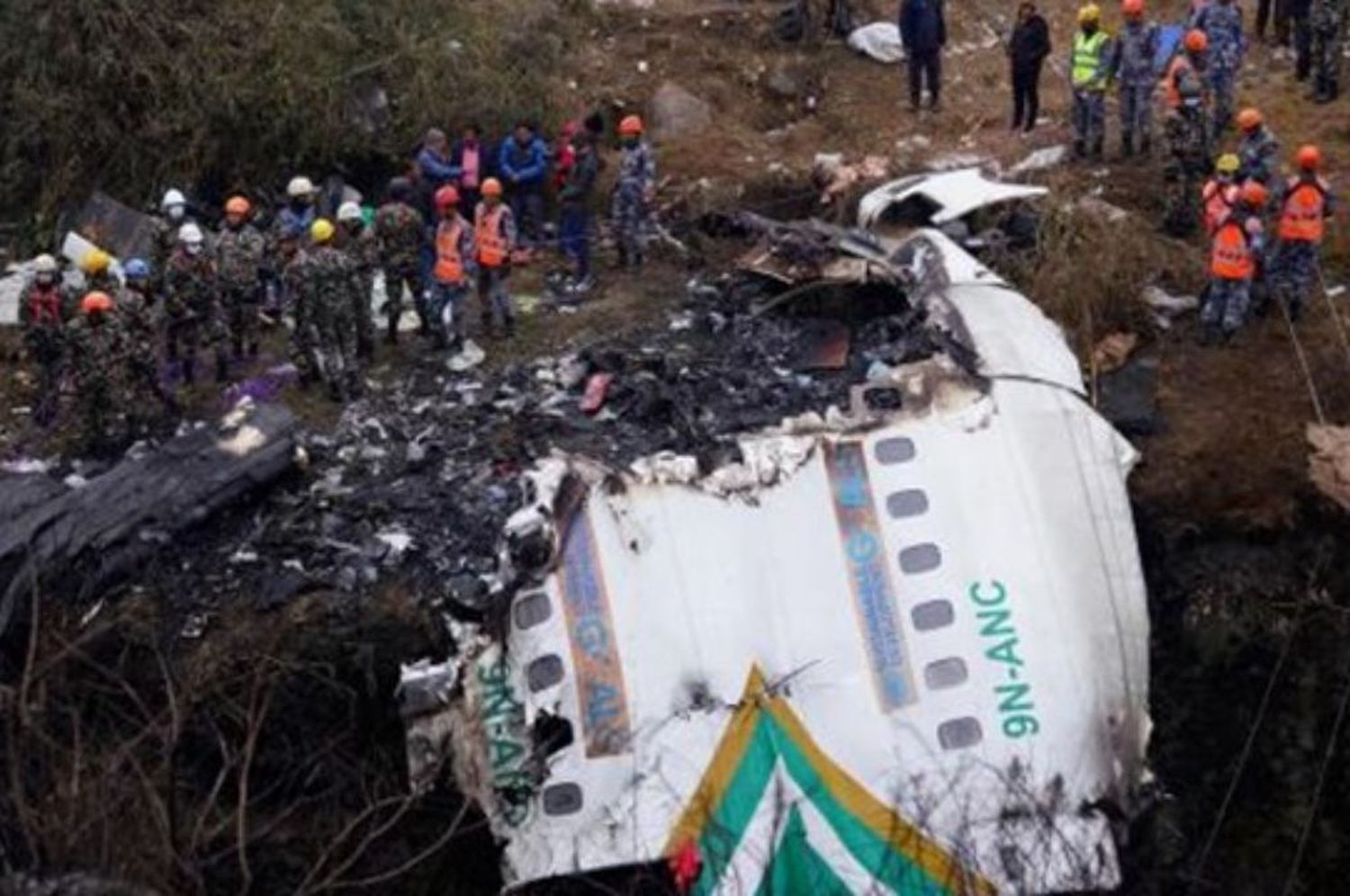 Avión estrellado en Nepal